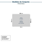 Guarda-Roupa Modular 2 Peças 4 Portas e Gaveteiro Jade CabeCasa MadeiraOriginals