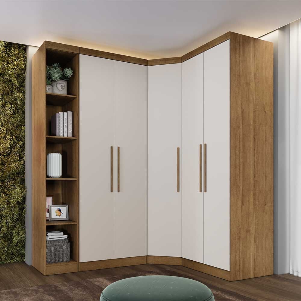 Guarda-Roupa Modulado Safira 009 MDF 5 Portas 6 Gavetas Clic Móveis