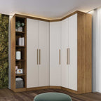 Guarda-Roupa Modulado Safira 009 MDF 5 Portas 6 Gavetas Clic Móveis