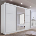 Guarda-Roupa Casal 3 Portas de Correr 6 Gavetas 273cm Miami D Doro 100% MDF Marrom/Cinamomo/Off White