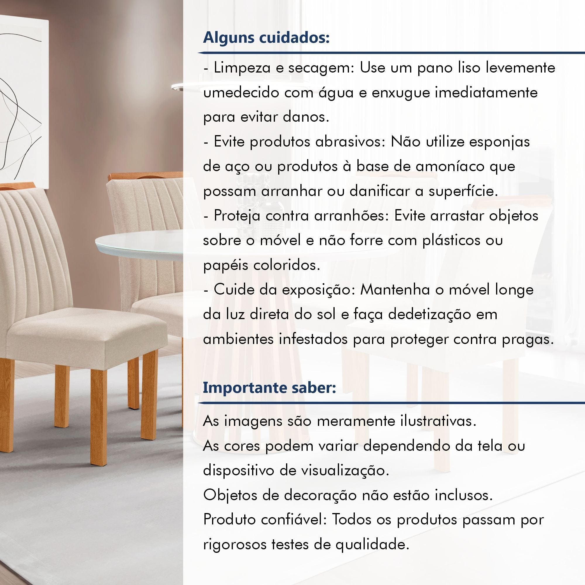 Conjunto Sala de Jantar Mesa Tampo Redondo Vidro Kansas 100cm com 4 Cadeiras Arizona Cel Móveis