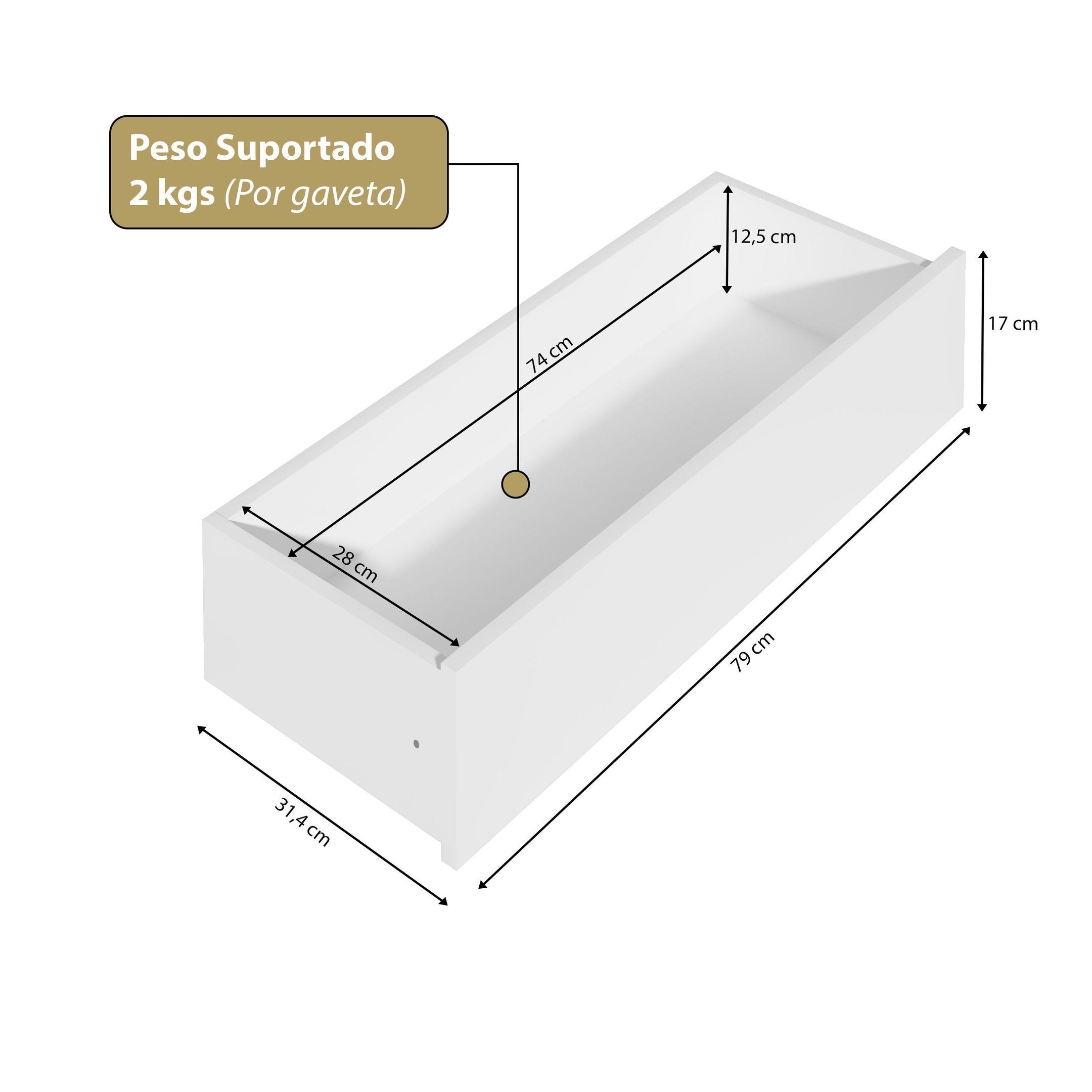 Guarda-Roupa Casal Canto 4 Portas 4 Gavetas Versatille Yescasa MDP Branco