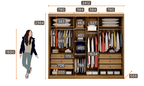 Guarda-Roupa Casal 3 Portas 6 Gavetas Soberano Novo Horizonte 100% MDF Marrom/Cumaru Fendi