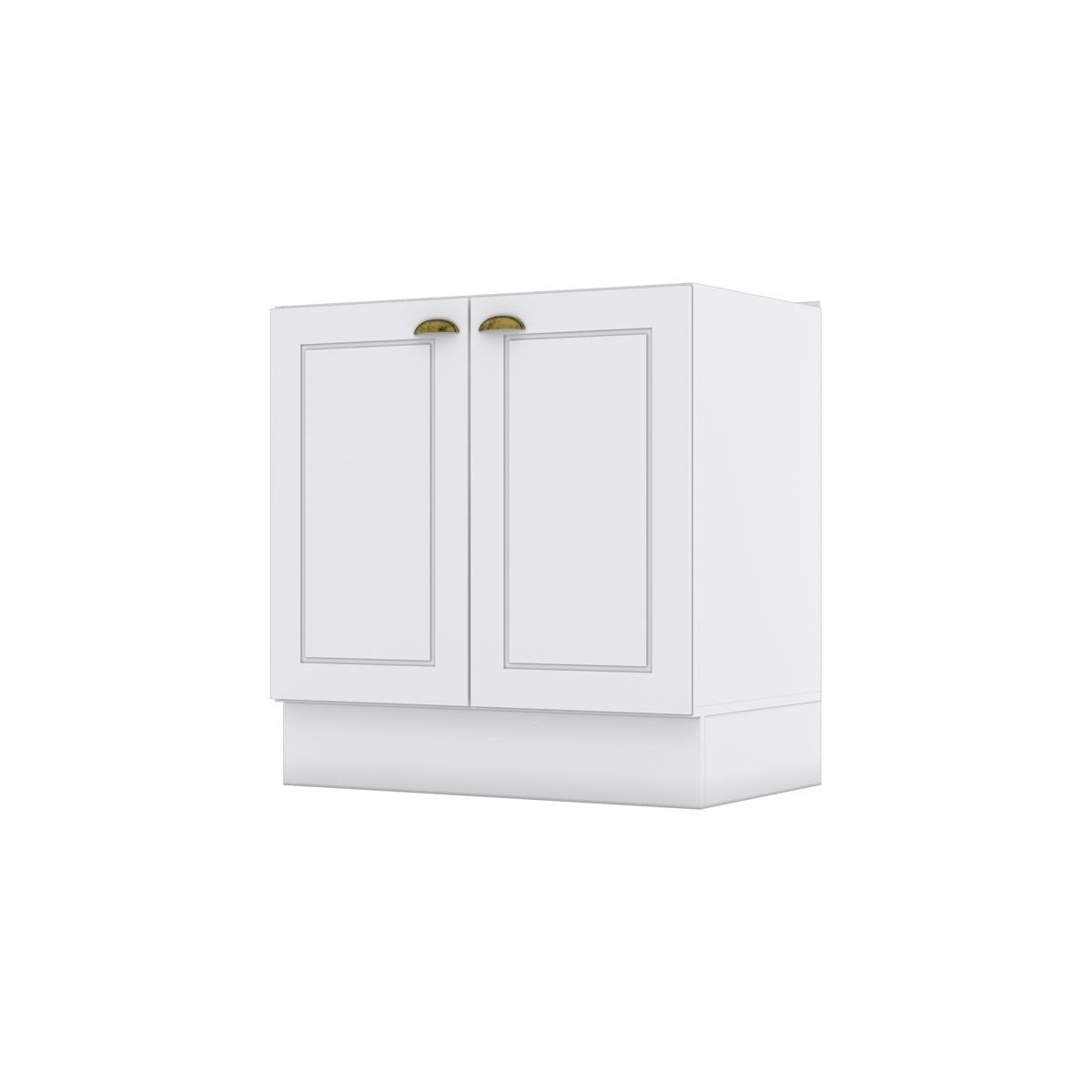 Balcão Cozinha 2 Portas 80cm sem Tampo Emily Espresso Móveis Branco HP