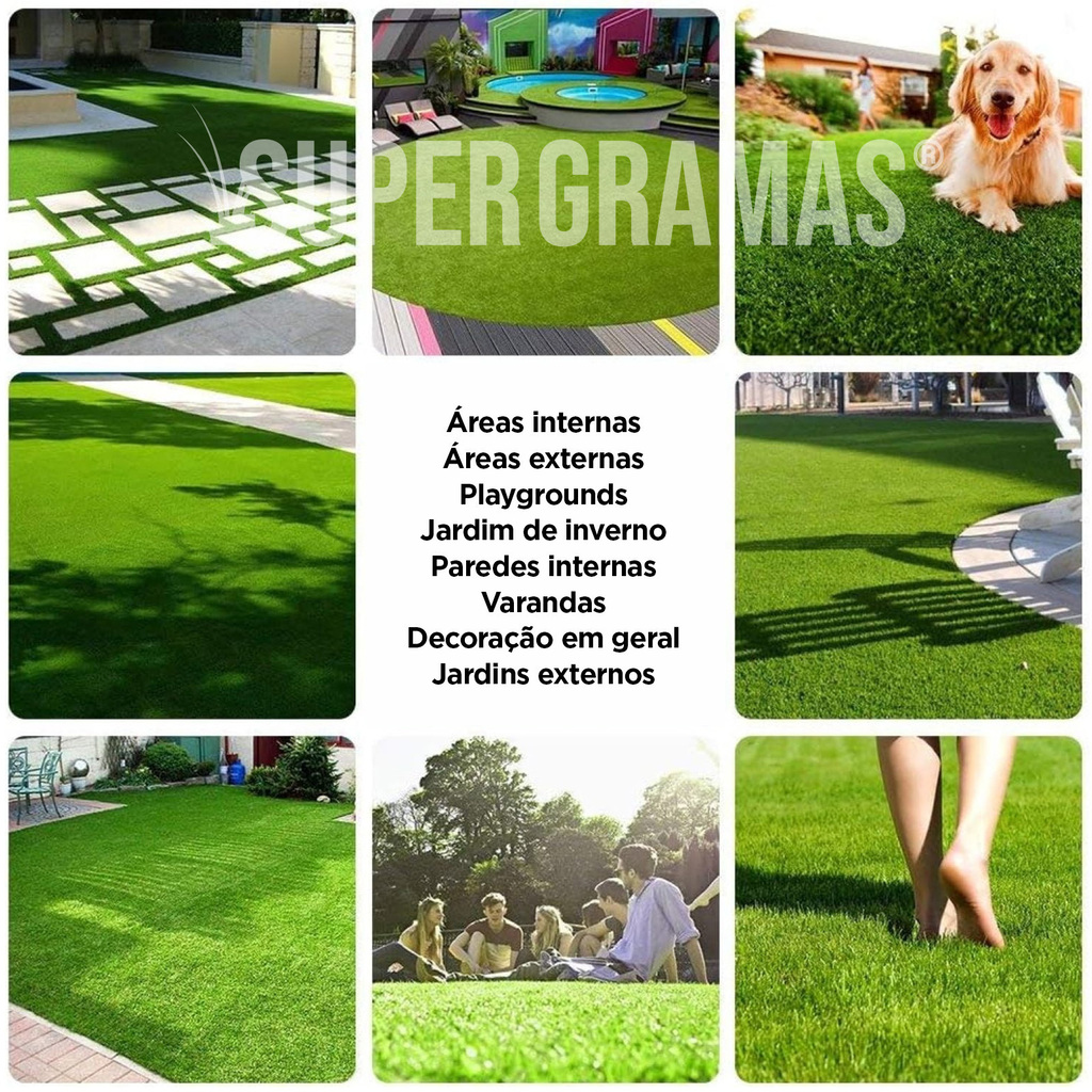 Grama Sintética Artificial 12mm 30m² com Proteção UV e Anti-Fungo 2,00 x 15,00m Eurogramas