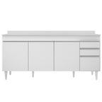Balcão Gabinete Cozinha 180cm com Tampo Dallas Branco Lumil Móveis