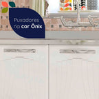 Balcão de Cozinha em Aço 5 Portas 2 Gavetas sem Tampo 200cm Star New Telasul Branco