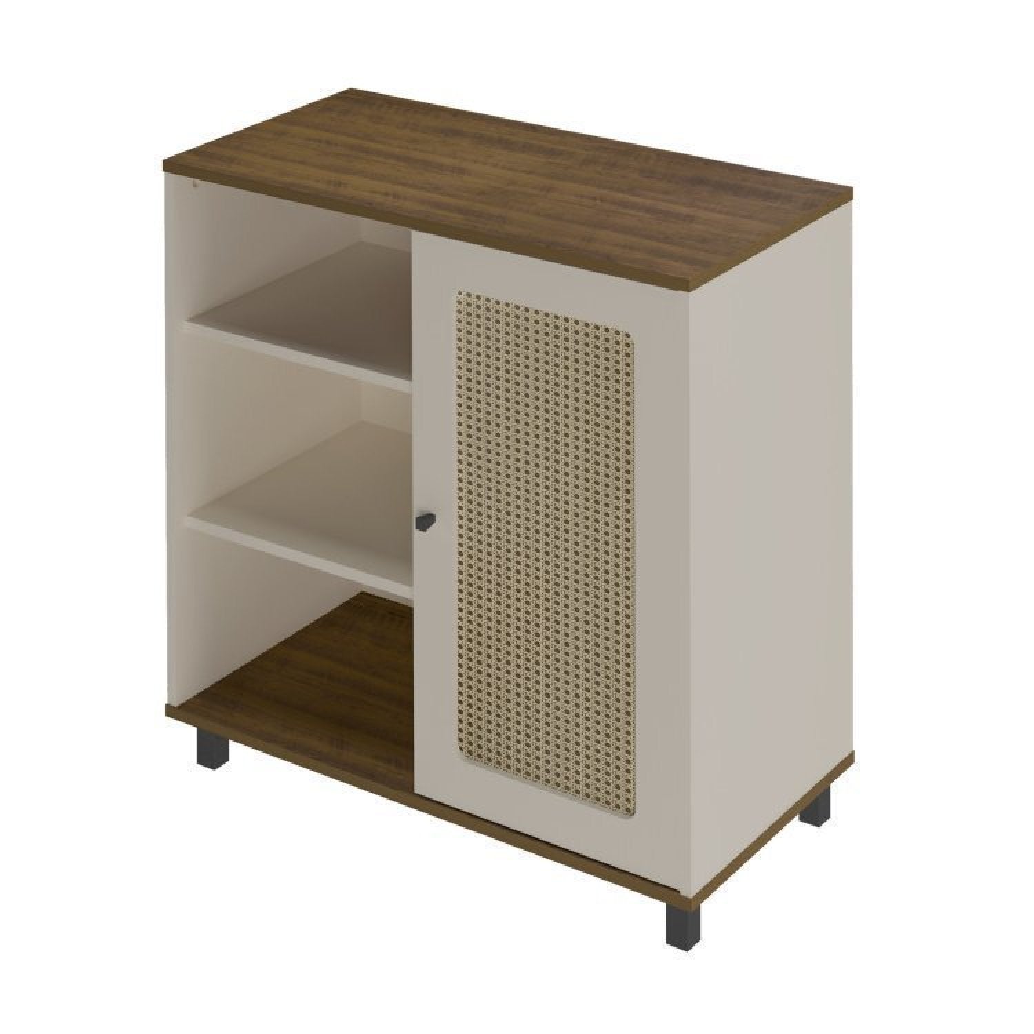 Conjunto Sala de Estar 3 Peças Rack para TV até 75 Polegadas Buffet Memphis Mesa Centro Saara Espresso Móveis Bege