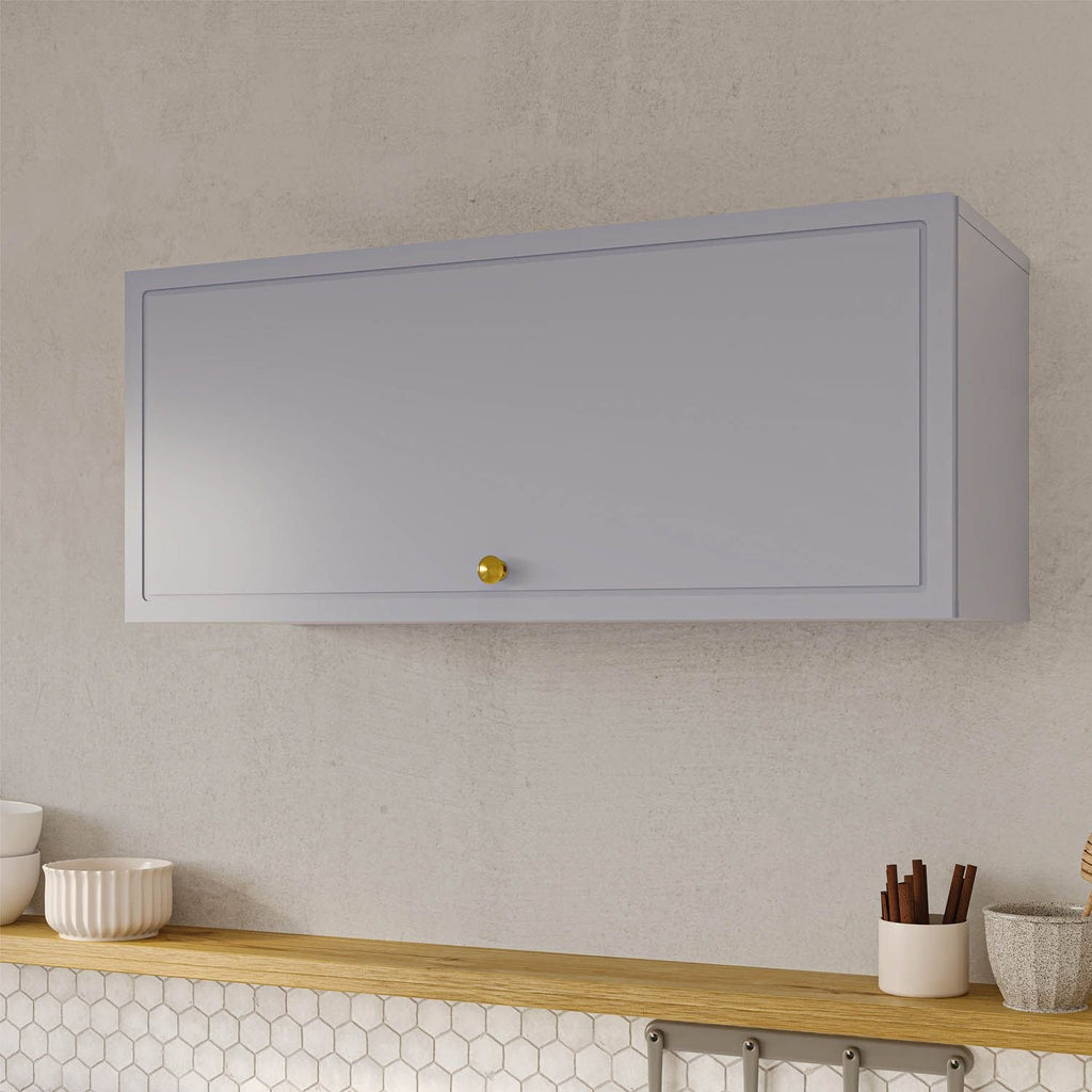 Armário Aéreo 1 Porta Basculante 80cm Marselha CabeCasa MadeiraOriginals Azul/Sereno