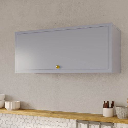 Armário Aéreo 1 Porta Basculante 80cm Marselha CabeCasa MadeiraOriginals Azul/Sereno
