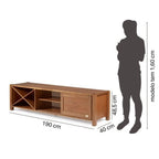 Conjunto Rack e Cristaleira Madeira Maciça Primavera CabeCasa MadeiraOriginals Marrom