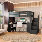 Cama Office Multifuncional Solteiro Adulto Star Plus Casatema MadeiraOriginals Preto