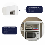 Armário Aéreo para Cozinha 2 Portas 120cm Branco MDF Rafaro