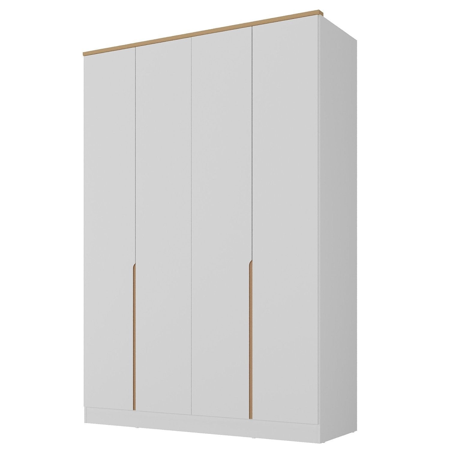 Guarda-Roupa Infantil 4 Portas 2 Gavetas Sky Yescasa 100% MDF Branco/Olmo Italiano