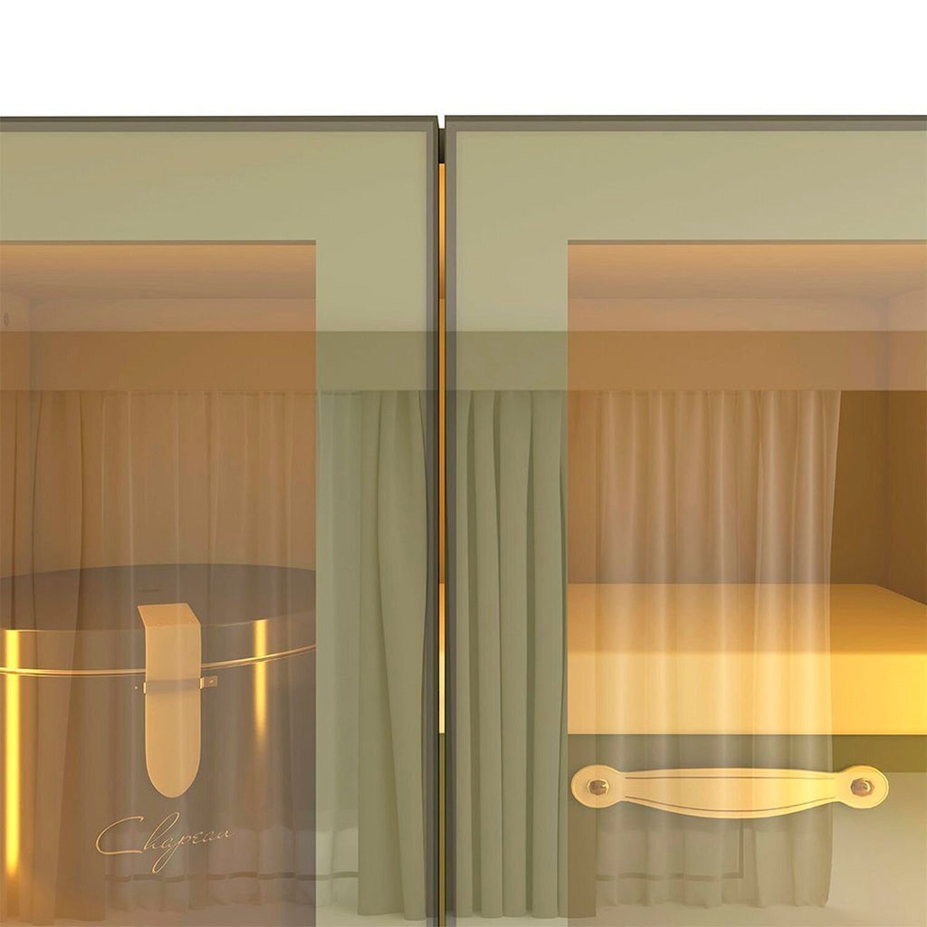 Guarda-Roupa Modulado Reflecta Innova 100% MDF Bege/Off White 339,2cm x 240cm Mod 015 Gelius Móveis
