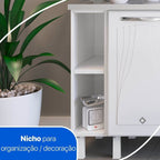 Balcão de Cozinha para Pia em Aço 4 Portas 2 Gavetas com Nichos 180cm Star New Telasul Branco