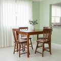Conjunto Sala de Jantar Mesa Retangular Tampo MDF com 4 Cadeiras Dalas Ecomóveis Imbuia