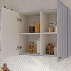 Armário Aéreo 2 Portas 80cm Marselha CabeCasa MadeiraOriginals Azul/Sereno