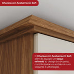 Guarda-Roupa Casal 6 Portas 6 Gavetas Andréas Henn Off White/Nature