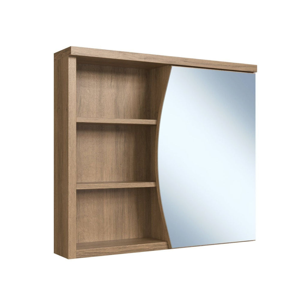 Armário Espelheira para Banheiro FAEMA Laura 70cm 1 Porta Mel