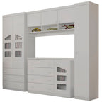 Quarto Infantil Phoenix Baby com Guarda-Roupa Modulado e Cômoda Eloísa 4 Peças Branco
