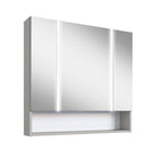 Espelheira para Banheiro com LED 2 Portas Yescasa Off White/Arenas