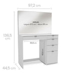 Penteadeira 5 Gavetas 1 Divisor Linden Politorno Branco