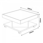 Conjunto Sala de Estar 3 Peças Rack para TV até 75 Polegadas Buffet Memphis Mesa Centro Saara Espresso Móveis Bege