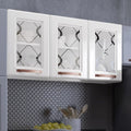 Armário de Cozinha Aéreo Triplo em Aço 3 Portas de Vidro 120cm Mirage New Telasul Branco