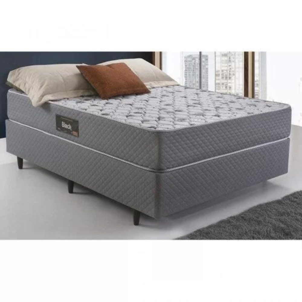 Colchão Casal Espuma D45 Ult Black Herval Cinza 138x188x20cm