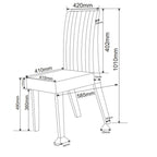 Conjunto Canto Alemão Baú com Mesa Retangular 120x80cm Tampo Vidro e 2 Cadeiras Yescasa