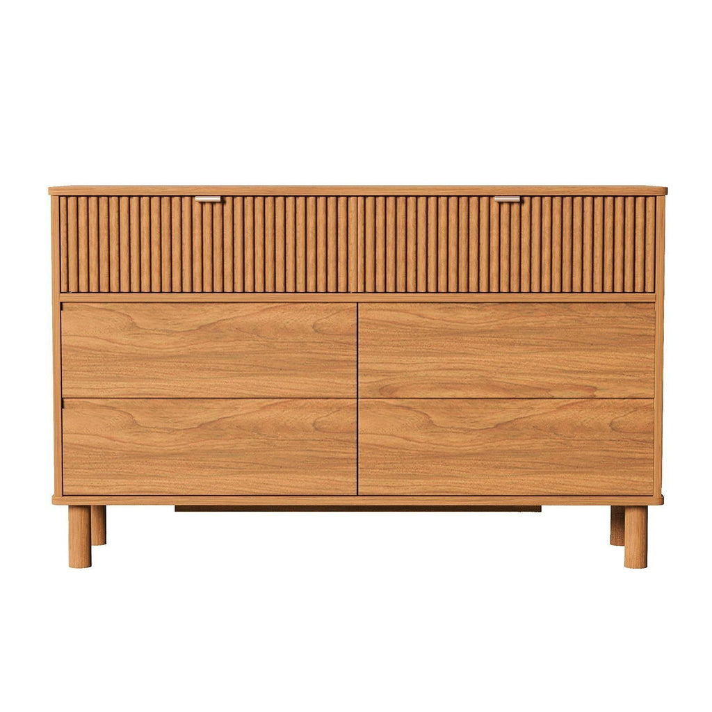 Cômoda 6 Gavetas Oiti Madeira Maciça Pinus 132,8cm CabeCasa MadeiraOriginals Marrom
