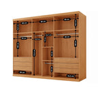 Guarda-Roupa Casal 6 Portas 6 Gavetas Vision Rufato 100% MDF Marrom/Marromle/Off White