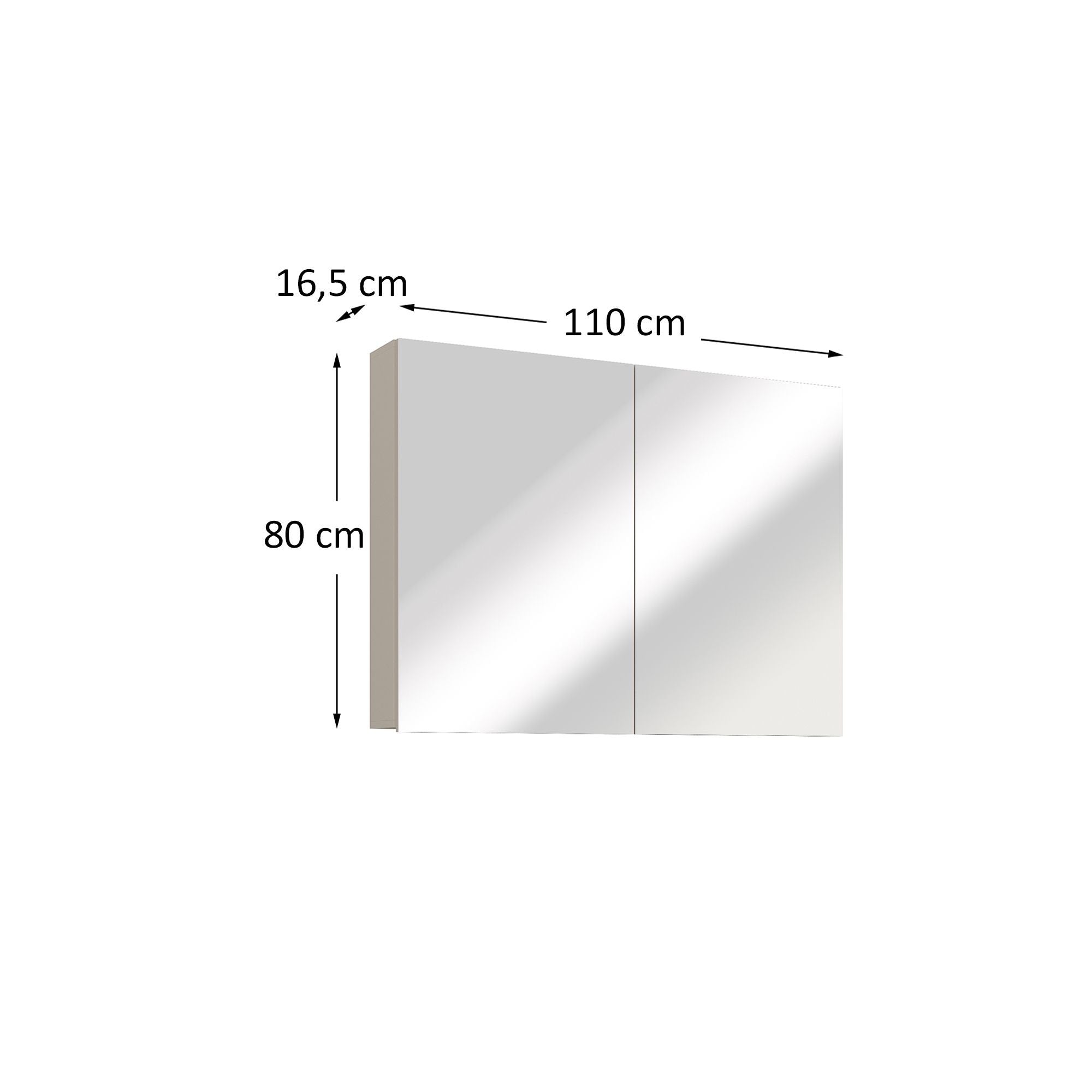 Espelheira para Banheiro Estilare Nature 110cm Nude ESP4036-ND