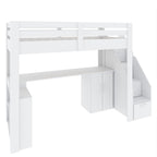 Cama Office Multifuncional Solteiro Adulto Star Plus Casatema MadeiraOriginals Branco