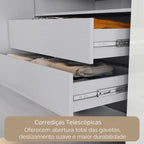 Guarda-Roupa Casal 8 Portas 4 Gavetas Paris Espresso Móveis Cinza/Ônix