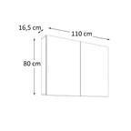Espelheira para Banheiro Estilare Nature 110cm Carvalho Esp4034