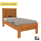 Quarto Infantil Completo com Guarda-Roupa Cômoda e Cama 100% MDF Harmonia Yescasa Bege/Cinamomo/Off