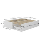 Cama Casal Retrátil com Gaveta Funcional Foscarini Branco