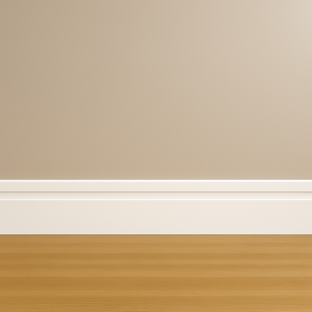 Rodapé Poliestireno 10cm Frisado Branco 2m RM Decor