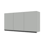 Armário Aéreo 3 Portas 120cm Nara CabeCasa MadeiraOriginals Cinza