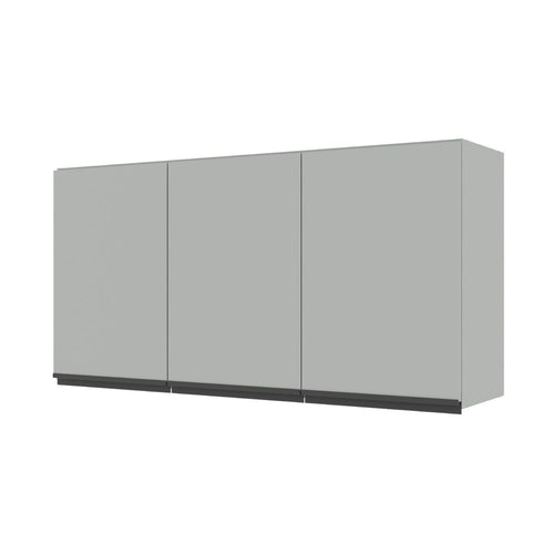 Armário Aéreo 3 Portas 120cm Nara CabeCasa MadeiraOriginals Cinza