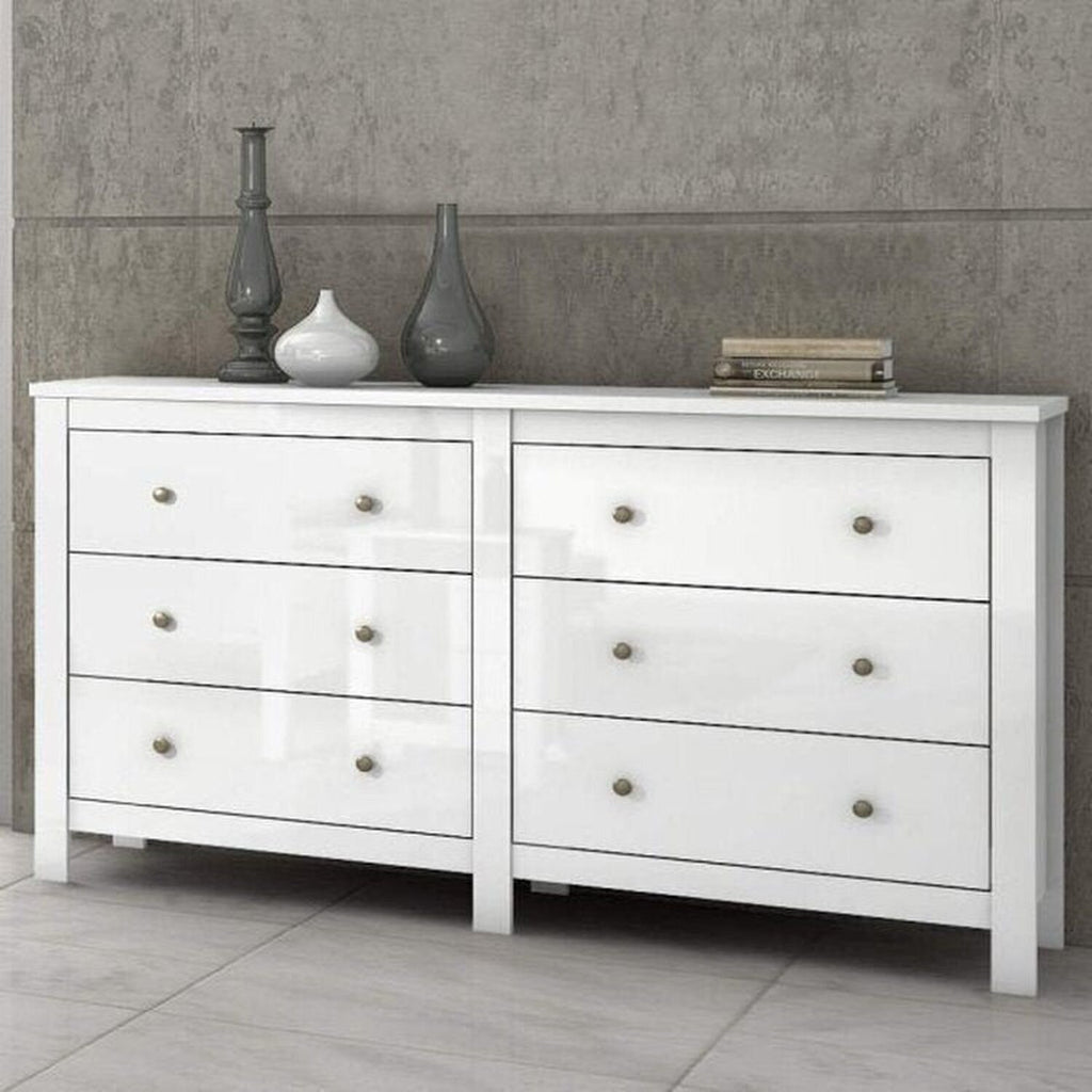 Kit 2 Cômodas 6 Gavetas Quarto Infantil Maggiore New Branco Móveis Lopas