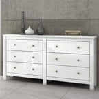 Kit 2 Cômodas 6 Gavetas Quarto Infantil Maggiore New Branco Móveis Lopas