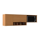 Armário Aéreo de Cozinha 190cm 2 Portas Alice Yescasa Laranja/Angelin Premium