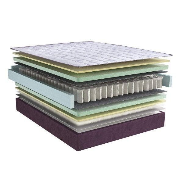 Colchão Casal Molas Ensacadas Kappesberg Roxo 138x188x32cm