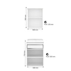 Gabinete de Banheiro 50cm com Lavatório e Armário Ref 501 Cewal Branco