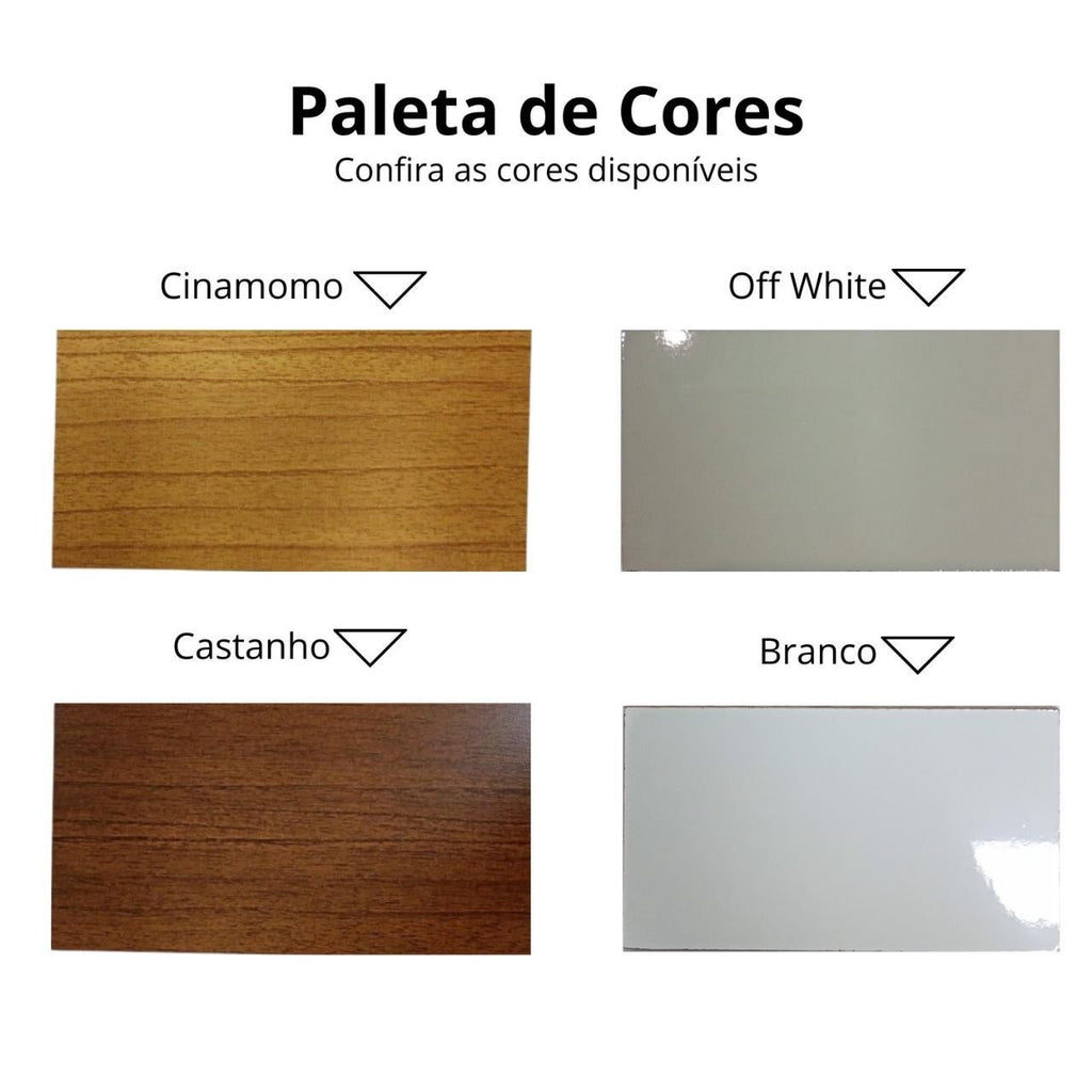Guarda-Roupa Casal 2 Portas 6 Gavetas Hawai D Doro MDF Marrom/Cinamomo/Off White