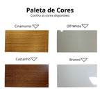 Guarda-Roupa Casal 2 Portas 6 Gavetas Hawai D Doro MDF Marrom/Cinamomo/Off White