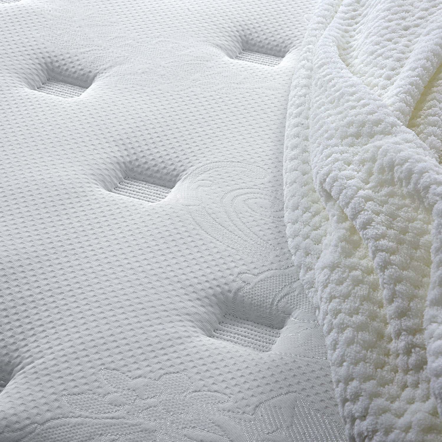Colchão Solteiro Mola Ensacada Extra Firm Luna CabeCasa MadeiraMadeira Cinza Branco 88x188x31cm